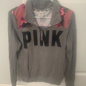 Half Zip Pink Crewneck